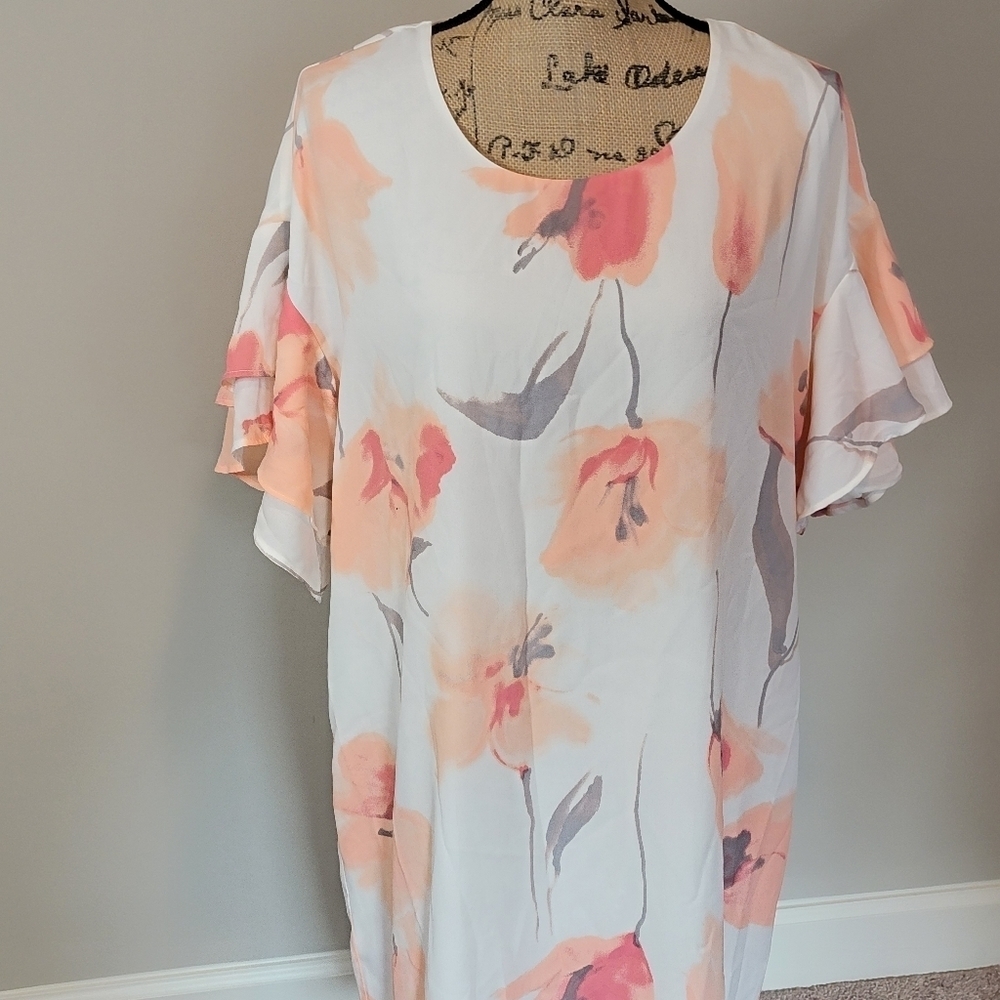 NWOT The Limited white floral dress